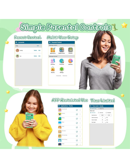 Teléfono Juguete TOPI D5 para Niños con Cámara y 200 Juegos