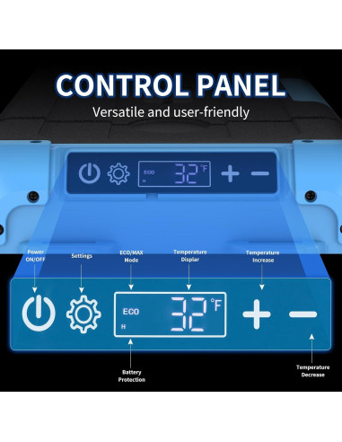 Refrigerador Portátil Tecnolove 20L - Enfriamiento Rápido - Azul