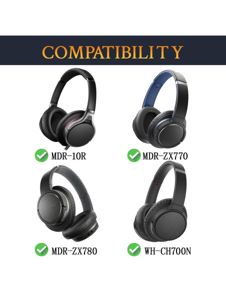 Almohadillas de Reemplazo SOULWIT para Auriculares Sony WH-CH700N