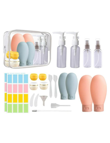 21 Botellas de Aseo Recargables NAICHA a Prueba de Fugas