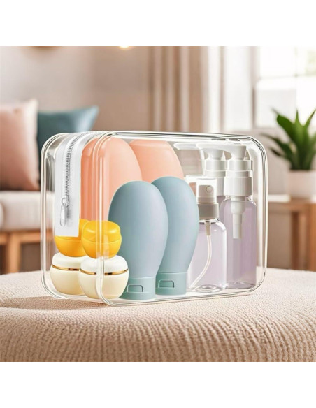 21 Botellas de Aseo Recargables NAICHA a Prueba de Fugas