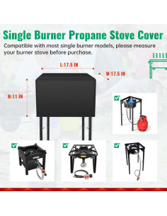 Cubierta Impermeable iCOVER para Estufa de un Solo Quemador 2