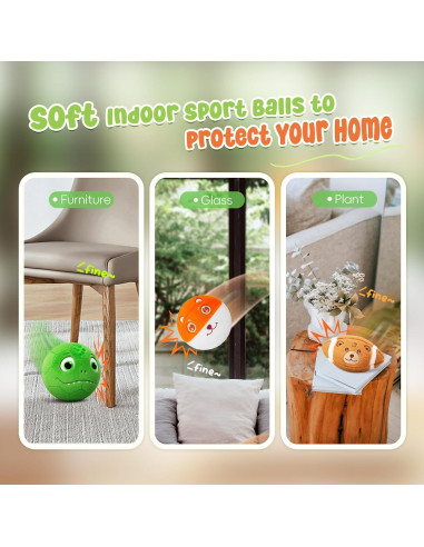 Conjunto de 3 Pelotas Suaves VangeBow para Niños 1-5 Años