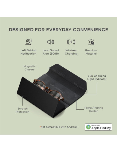 Estuche para Gafas Inteligentes Satechi FindAll Plegable Negro