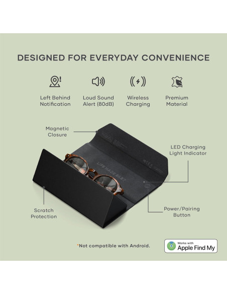 Estuche para Gafas Inteligentes Satechi FindAll Plegable Negro