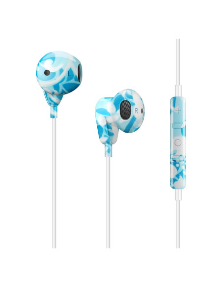 Auriculares con cable XNMOA para iPhone con micrófono azul