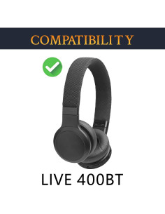 Almohadillas de Reemplazo SOULWIT para Auriculares JBL Live 400BT - Negro 2