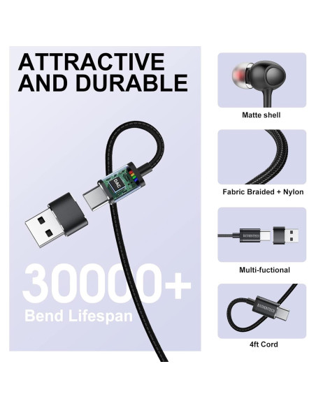 Auriculares USB Tipo C Rayhontech TC-Pro con Micrófono Auriculares USB Tipo C Rayhontech TC-Pro con Micrófono