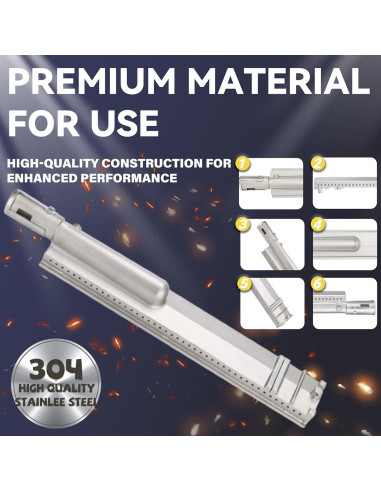 4 PC Quemadores de Acero Inoxidable 304 para Parrillas de Gas