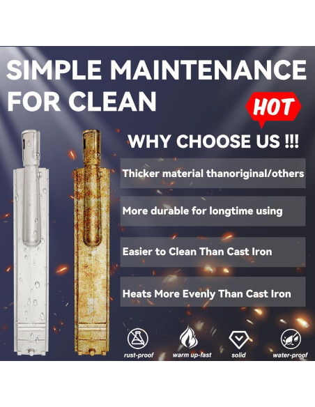 4 PC Quemadores de Acero Inoxidable 304 para Parrillas de Gas