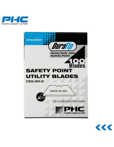 Cuchilla de seguridad Pacific Handy Cutter SPS92 - Caja de 100