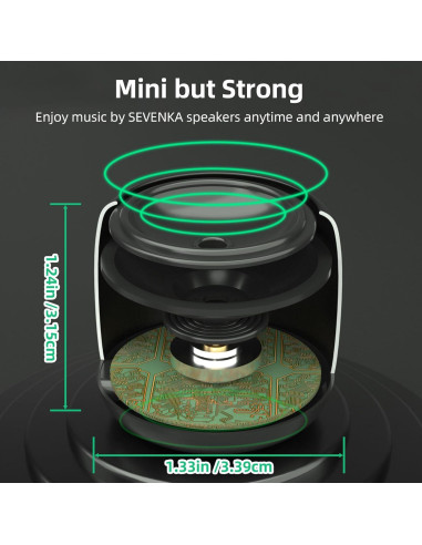 Altavoces Bluetooth Portátiles SEVENKA 2 Mini 3W Azul