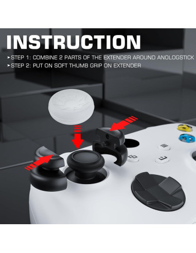 Extensor de Thumbstick y Cubierta de Silicona PlayRealm para Xbox