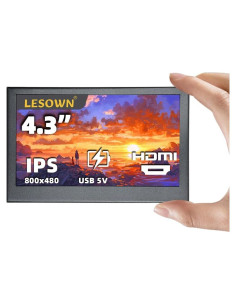 Monitor LCD 4.3" LESOWN HDMI USB 800x480 IPS Portátil