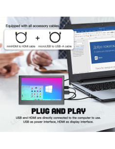 Monitor LCD 4.3" LESOWN HDMI USB 800x480 IPS Portátil 2