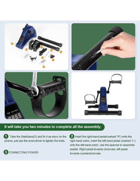 Bicicleta de Ejercicio Eléctrica HOMGIM Mini para Rehabilitación