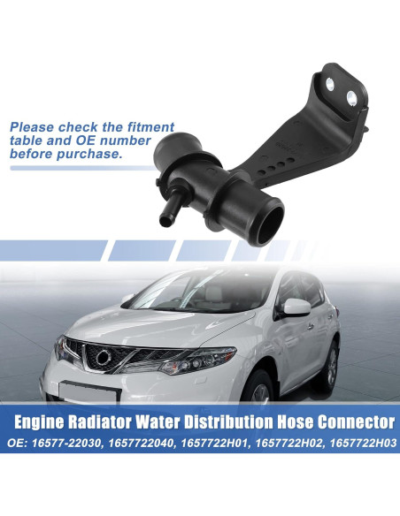 Conector de Refrigerante X AUTOHAUX para Toyota Corolla 2009-2013