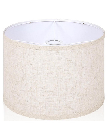 Pantalla de lámpara de tambor beige OUTON 27.94 cm x 22.86 cm