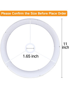 Pantalla de lámpara de tambor beige OUTON 27.94 cm x 22.86 cm 2