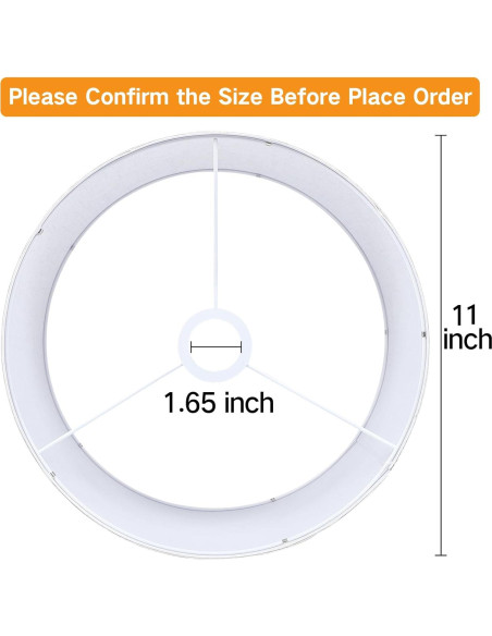 Pantalla de lámpara de tambor beige OUTON 27.94 cm x 22.86 cm