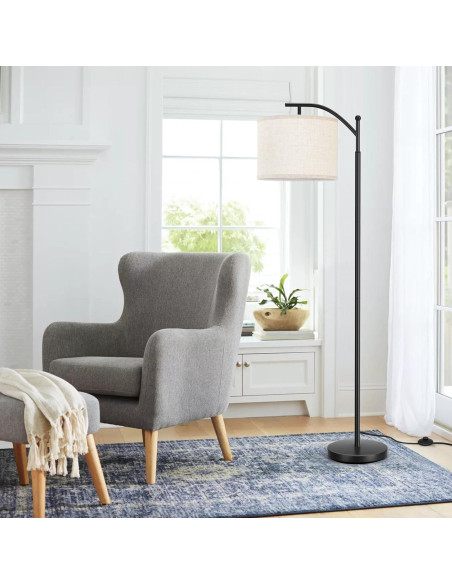 Pantalla de lámpara de tambor beige OUTON 27.94 cm x 22.86 cm