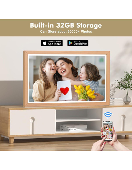 Marco de Foto Digital 21.5" FULLJA WiFi 32GB Control Remoto