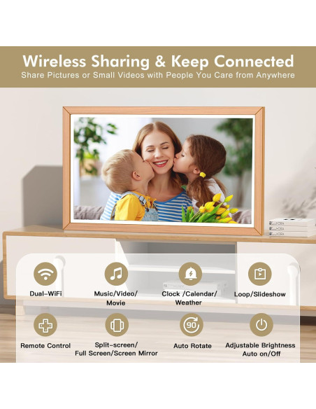 Marco de Foto Digital 21.5" FULLJA WiFi 32GB Control Remoto