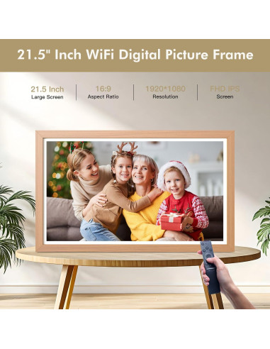 Marco de Foto Digital 21.5" FULLJA WiFi 32GB Control Remoto