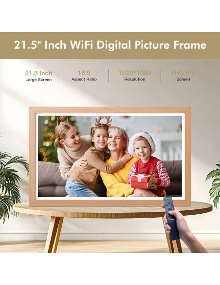 Marco de Foto Digital 21.5" FULLJA WiFi 32GB Control Remoto