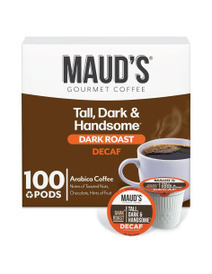 Cápsulas de Café Descafeinado Maud's Tueste Oscuro 100 Unidades
