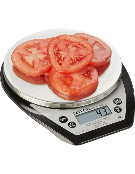 Báscula Digital Compacta Taylor 1020NFS 5 kg Acero Inoxidable