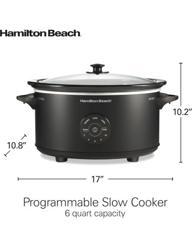 Olla de Cocción Lenta Hamilton Beach 6 Cuartos 15 Opciones