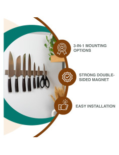 Soporte Magnético para Cuchillos 40 cm Pampavanna Acero Inoxidable 2