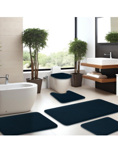 Juego de Alfombrillas de Baño Elvoki 5 Piezas Azul Marino 2