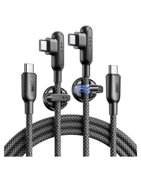 Cable USB-C a USB-C LISEN 240W 2m con Clips de Cable