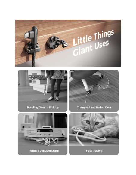 Cable USB-C a USB-C LISEN 240W 2m con Clips de Cable