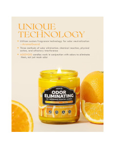 Vela Aromática AOOVOO de Soja Limón Cítrico 255g - Elimina Olores 2