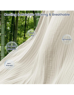 Manta de Muselina PHF Cooling Queen 228.6x228.6cm Viscosa Bambú 2