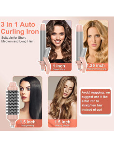 Plancha de Rizar Automática Afanso 3 en 1, 150-210C 2