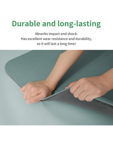 Alfombrilla de Yoga Antideslizante PAIDU 10mm Verde y Gris