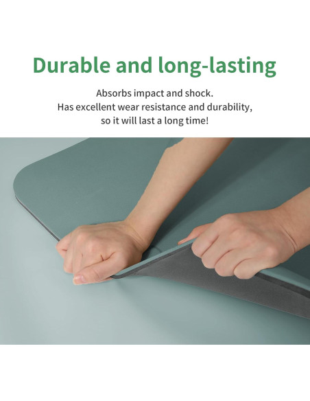 Alfombrilla de Yoga Antideslizante PAIDU 10mm Verde y Gris