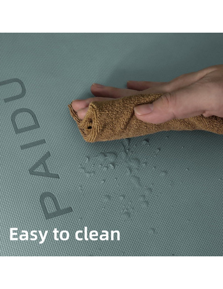 Alfombrilla de Yoga Antideslizante PAIDU 10mm Verde y Gris