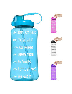 Botella de Agua Motivacional NatureWorks 1.89L Libre de BPA