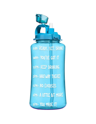 Botella de Agua Motivacional NatureWorks 1.89L Libre de BPA