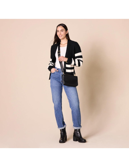 Bolso Cruzado Minimalista Amazon Essentials Negro 33.87x25.65cm