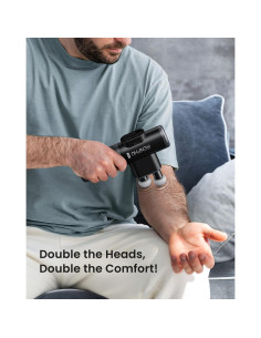 Pistola de Masaje RENPHO Duo Mini con Doble Cabeza 12V 2