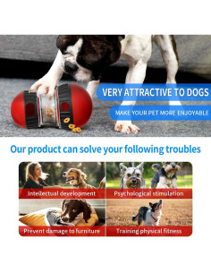 Juguete Dispensador de Golosinas para Perros Hurray - Bola de Comida Lenta Ajustable 2