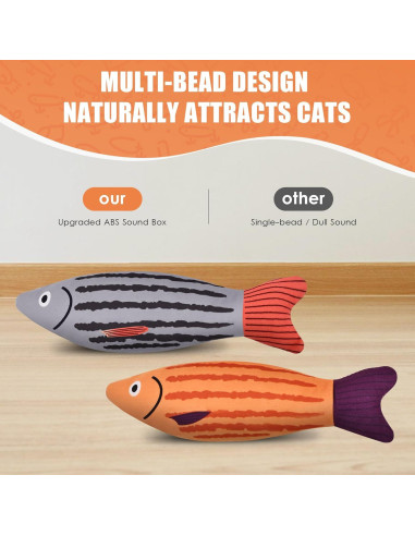 Juguetes Interactivos para Gatos PetPrana - 3 Paquete Sardina