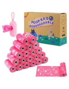 Bolsas de Excremento KIDOFLY 300 Unidades Ecológicas Rosa