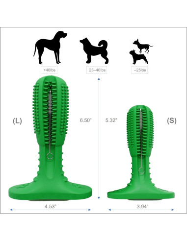 Cepillo de Dientes para Perros Kanine Care - Juguete de Goma Natural 16.5cm